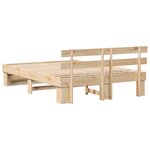 vidaXL Cadre de lit Marron 140 x 200 cm Bois massif en pin