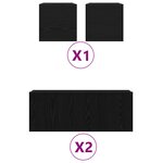 Ensemble de 6 Meubles TV vidaXL Chêne Noir Bois d'ingénierie