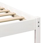 vidaXL Cadre de lit avec tête de lit Blanc 140 x 200 cm Pin massif