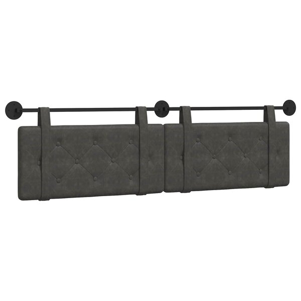 vidaXL Tête de lit suspendue Noir PU antique