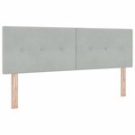 vidaXL Tête de lit Gris clair 144 cm Velours