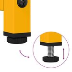 vidaXL Table de chevet jaune moutarde 36x39x78 cm acier laminé à froid