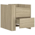 vidaXL Table de chevet chêne sonoma 45x50x50 cm bois d’ingénierie