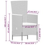 vidaXL Ensemble à manger de jardin avec coussins 7 Pièces Noir