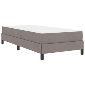 vidaXL Lit à ressorts avec matelas Taupe 90 x 200 cm tissu