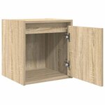 vidaXL Tables de chevet murales 2 Pièces chêne sonoma 38x34x40 cm