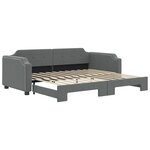vidaXL Lit de jour avec gigogne sans matelas gris foncé 90x200 cm
