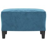 vidaXL Repose-pied Bleu 60x50x41 cm Velours
