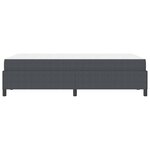 vidaXL Cadre de lit avec matelas Gris foncé 120 x 190 cm tissu