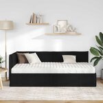 vidaXL Cadre de lit d'angle avec matelas 2 Pièces Vert Velours