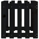 vidaXL Jardinière avec design de clôture noir 50x50x50 cm pin massif