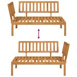 vidaXL Canapé d'angle palette de jardin bois massif d'acacia