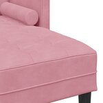 vidaXL Canapé 3 places avec chaise L en velours rose clair de 160 cm