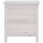 vidaXL Boîte de rangement de jardin blanc bois massif de sapin