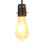 vidaXL Douilles de lampe 2 Pièces noir brillant E27