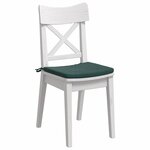 vidaXL Coussins de siège 4 Pièces Vert foncé 40 x 40 x 3 cm Velours