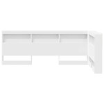 vidaXL Tête de lit de rangement Blanc 90 cm Bois d'ingénierie
