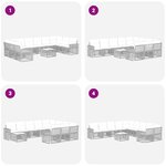 vidaXL Ensemble de canapé de jardin 11 pc Noir et blanc crème