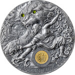 Monnaie en argent 5 dollars g 62.2 (2 oz) millésime 2023 shaolin kung fu shaolin kung fu leopard