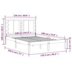 vidaXL Cadre de lit sans matelas blanc 120x190 cm bois massif
