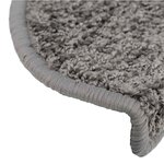 vidaXL Tapis d'escalier 30 pièces 65 x 21 x 4 cm Gris Demi-rond Grand