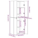 vidaXL Buffet Bois Ancien 70x42.5x185 cm Bois d'ingénierie
