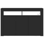 vidaXL Buffet Noir 116 x 30 x 75 cm Bois d'ingénierie