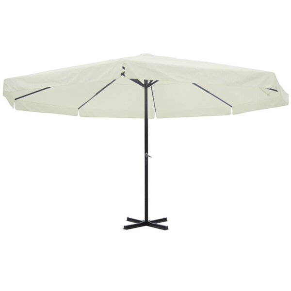 vidaXL Parasol Blanc Aluminium 500 cm