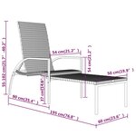 vidaXL Chaise longue avec repose-pied Résine tressée Marron
