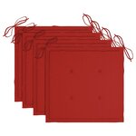 vidaXL Chaises pliables de jardin lot de 4 avec coussins Bois d'acacia