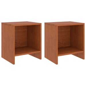vidaXL Tables de chevet 2Pièces Marron miel 35x30x40cm Bois de pin massif