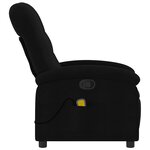vidaXL Fauteuil inclinable de massage noir tissu