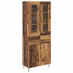 vidaXL Haut Armoire avec tiroir 2 Pièces Bois ancien Bois d'ingénierie