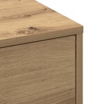 vidaXL Table Basse Chêne Artisan Placage  MDF 90 x 90 x 28 cm Rangement