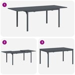 vidaXL Ensemble de salle à manger pour jardin 9 Pièces Acier