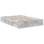 vidaXL Lit de Rangement Gris béton 135 x 190 cm Bois d'ingénierie