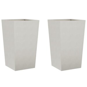 vidaXL Jardinières 2 Pièces 45x45x75 cm acier inoxydable