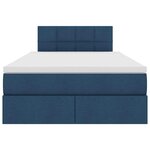 vidaXL Lit avec rangement et matelas avec matelas Bleu 120 x 200 cm