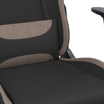 vidaXL Chaise de jeu de massage Noir et taupe Tissu
