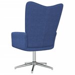 Vidaxl chaise de relaxation bleu tissu