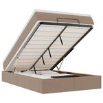 VidaXL Cadre de lit ottoman et matelas cappuccino 120x200cm similicuir