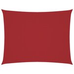 vidaXL Voile de parasol tissu oxford rectangulaire 2 5x3 5 m rouge