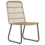 vidaXL Chaises de jardin lot de 2 Résine tressée Chêne