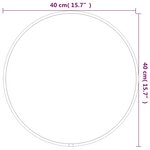 vidaXL Miroir mural Noir Ø 40 cm Rond