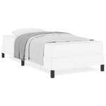 vidaXL Lit avec matelas Blanc pur 90 x 200 cm Faux cuir