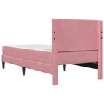 vidaXL Cadre de lit avec matelas Rose 90 x 200 cm Velours
