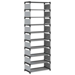 vidaXL Étagère à chaussures 10 niveaux 54x28x158 cm tissu non-tissé