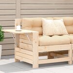 vidaXL Canapé de jardin accoudoir avec coussin bois massif de pin