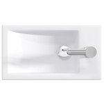 vidaXL Lavabo de salle de bains Chrome 45 5 x 25 5 x 13 cm métal