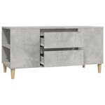 vidaXL Meuble TV Gris béton 102x44 5x50 cm Bois d'ingénierie